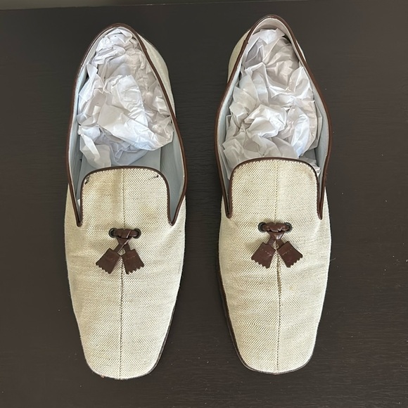 Tods Leather Gommino Cream Brown Loafer Driving Shoe Womens Sz 37.5 - Picture 2 of 10